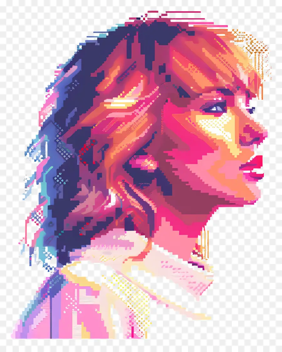 Pixel Taylor Swift，ภาพสีสันสดใส PNG