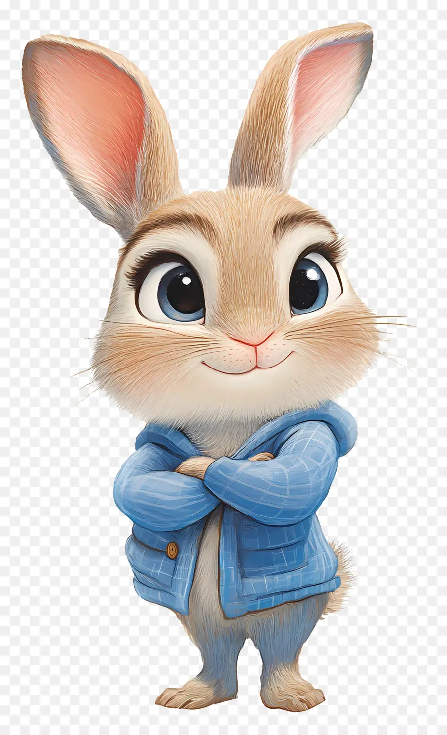 Judy Hopps，กระต่ายการ์ตูนในแจ็คเก็ตสีน้ำเงิน PNG