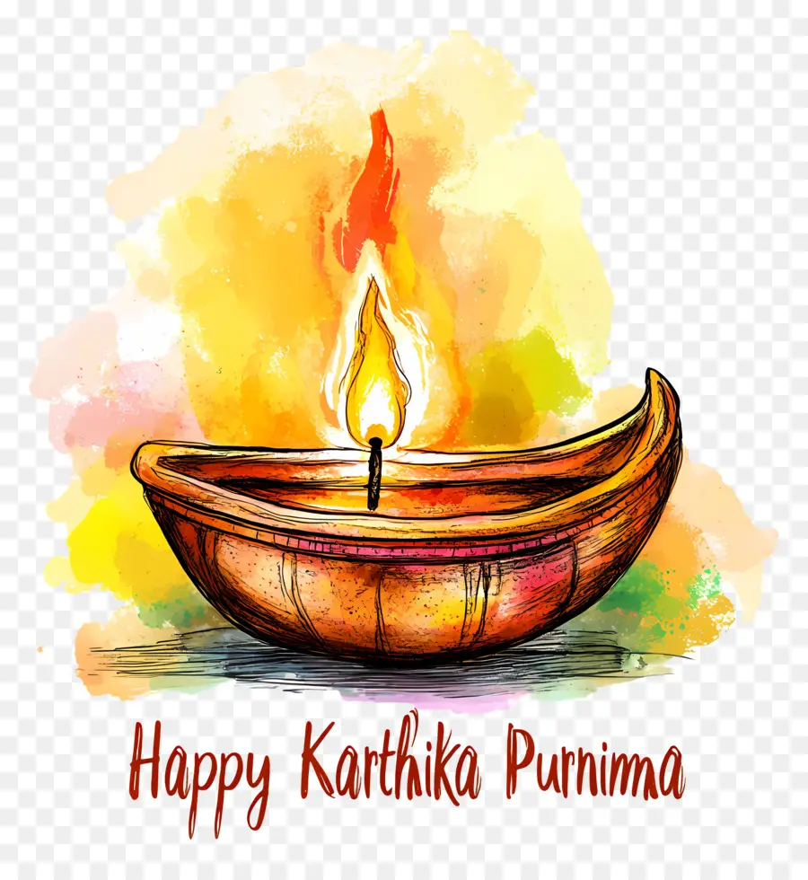 Kartik Purnima，เดี่ยว Diya กับเปลวไฟ PNG