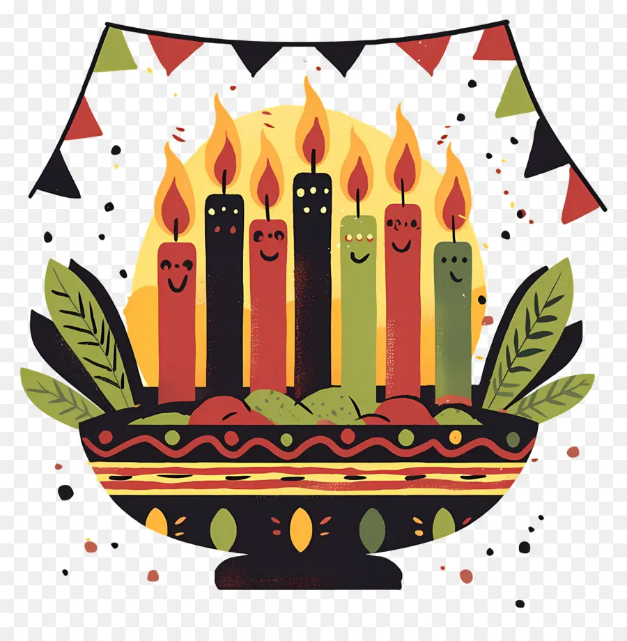 Happy Kwanzaa，ก่อนอื่นเทียน PNG