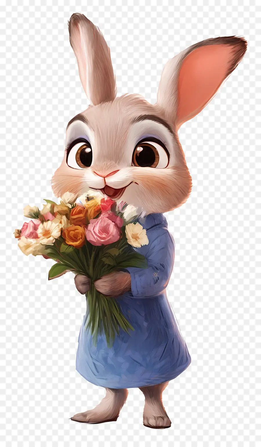 Judy Hopps，กระต่ายกับดอกไม้ PNG