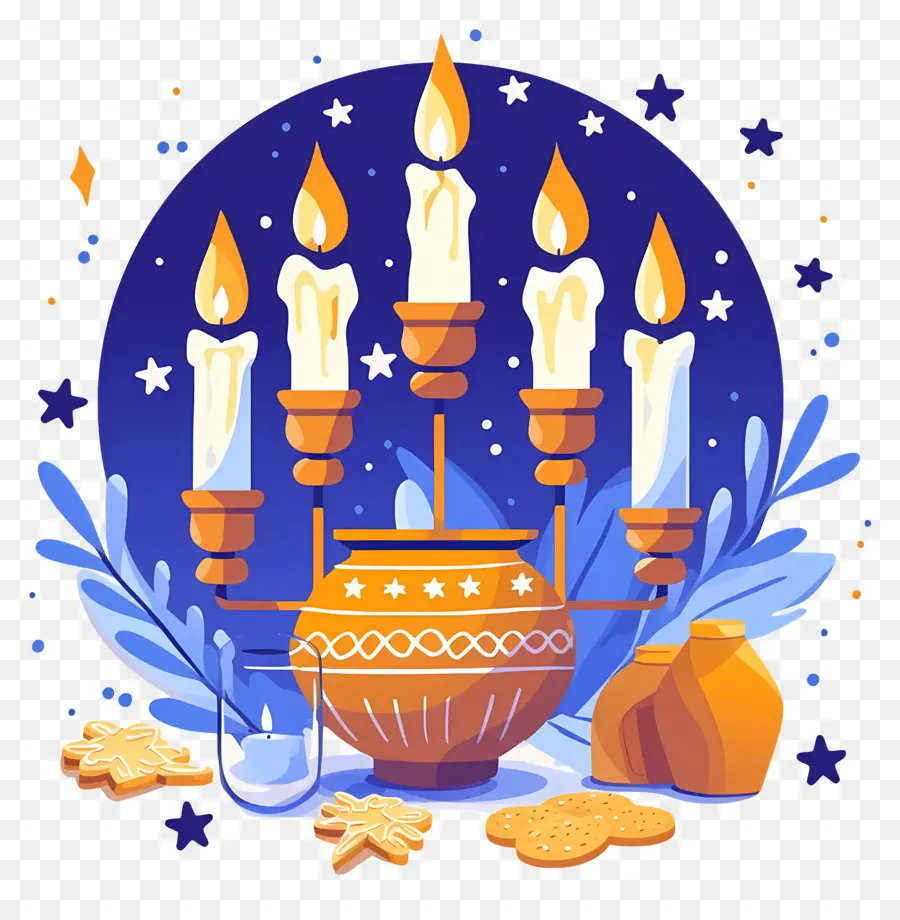 Hanukkah，เทียนสีขาว PNG