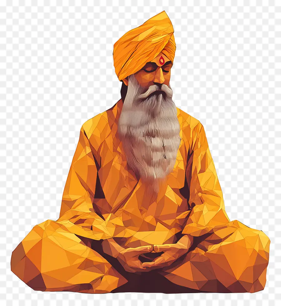 อาจารย์ Nanak Jayanti，คนหลายเหลี่ยมในการทำสมาธิ PNG