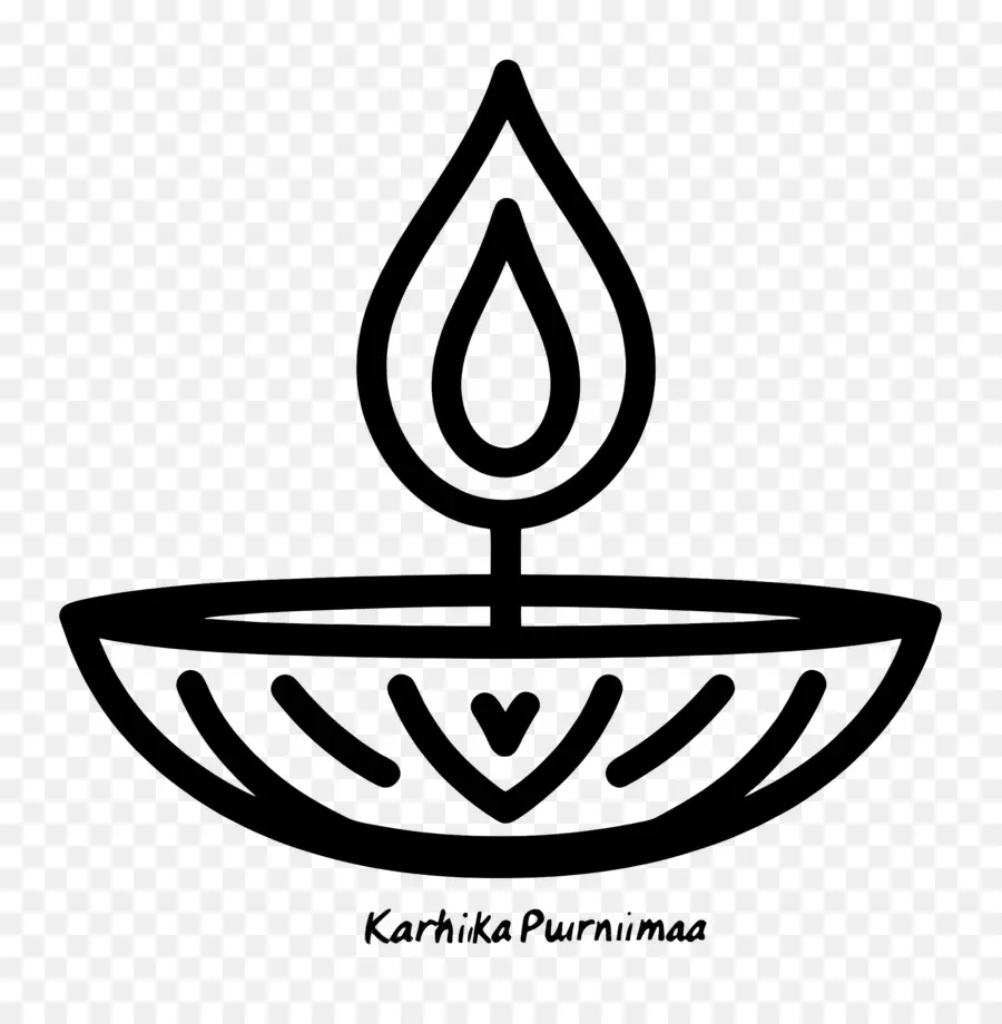 Kartik Purnima，โครงร่าง Diya ง่ายๆ PNG