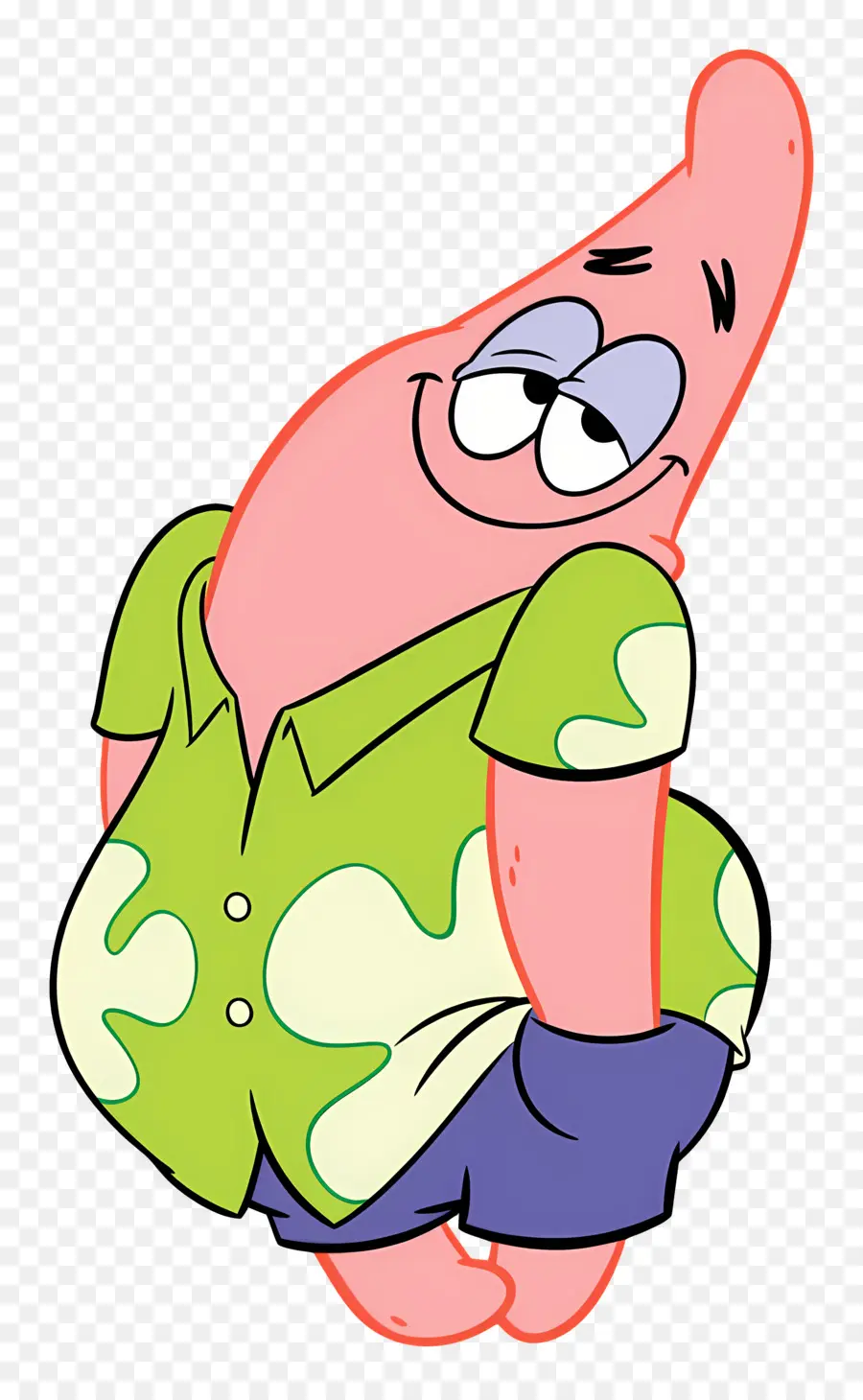 Patrick Star，ปลาดาวสีชมพูในเสื้อสีเขียว PNG