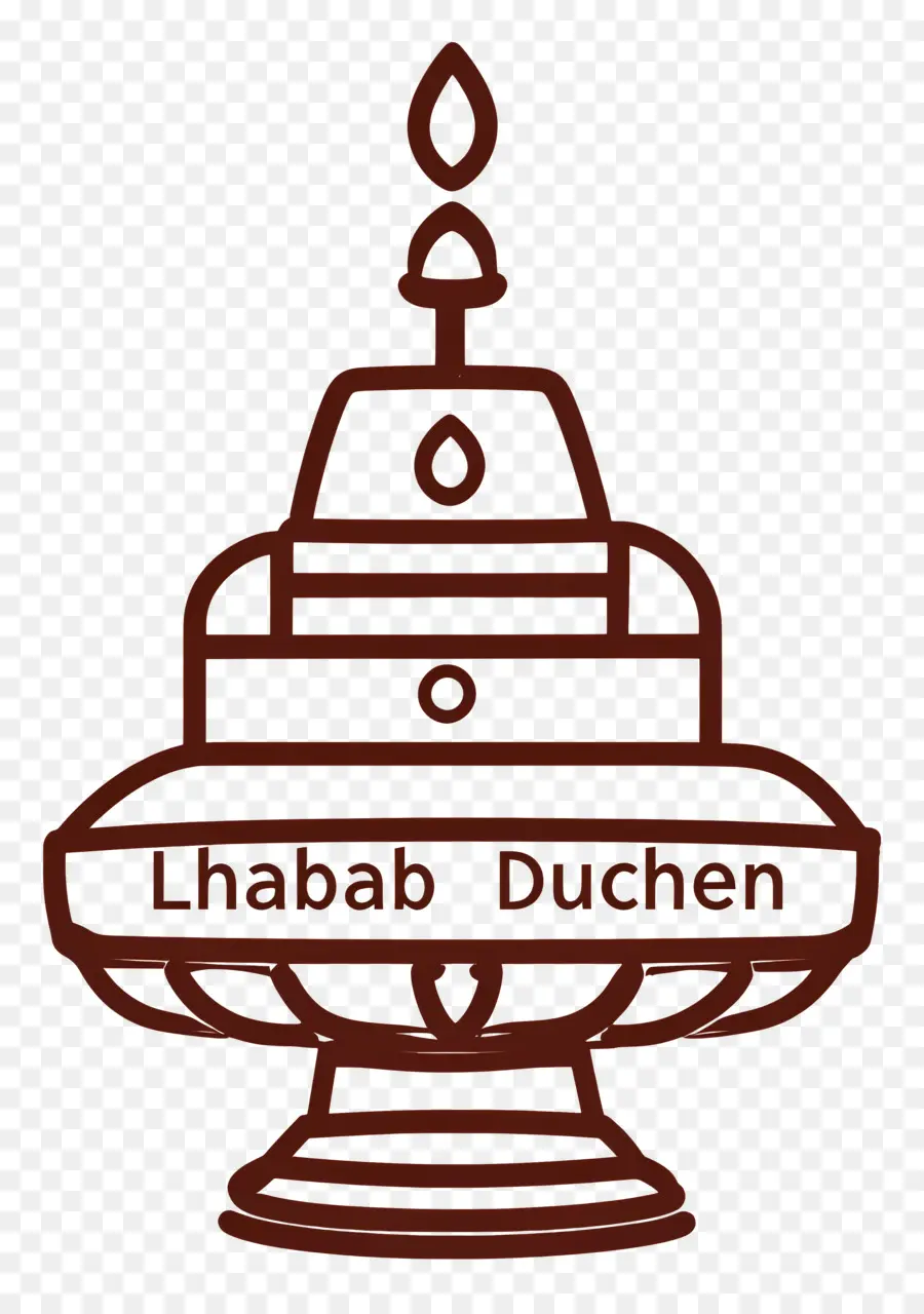 Lhabab Duchen，โครงร่างเจดีย์ PNG