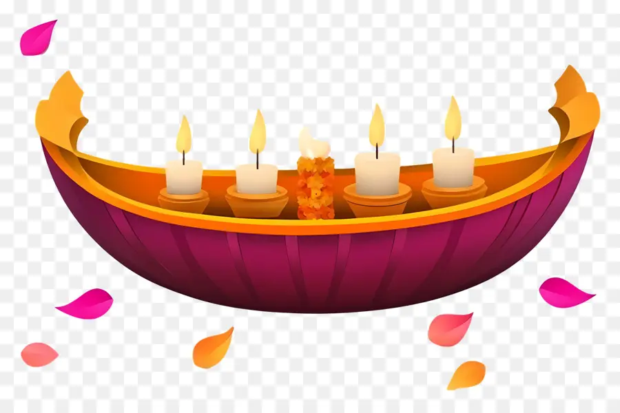 Kartik Purnima，เรือตกแต่งด้วยเทียน PNG