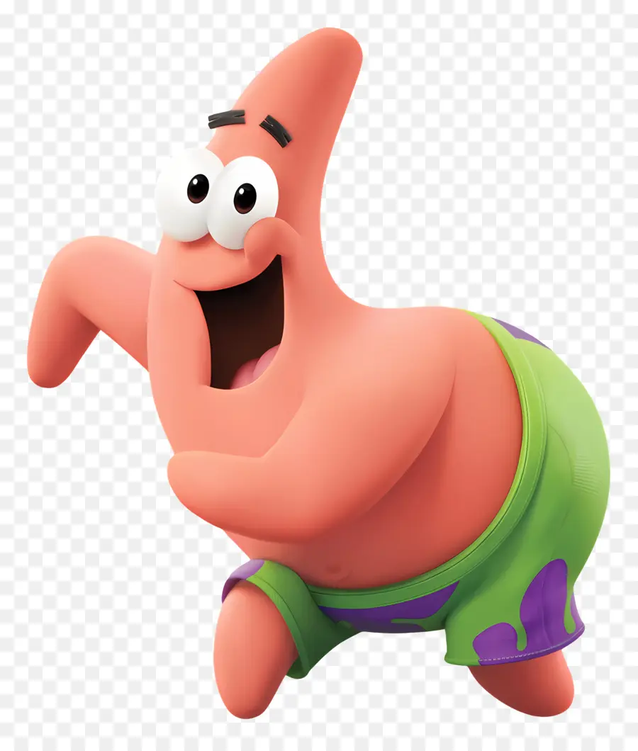 Patrick Star，ตัวละครปลาดาว 3 มิติ PNG