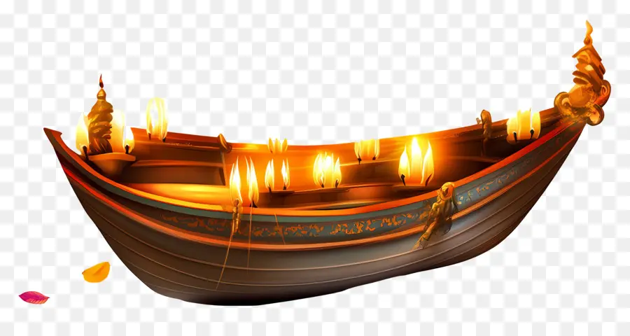 Kartik Purnima，เรือที่มีเทียน PNG