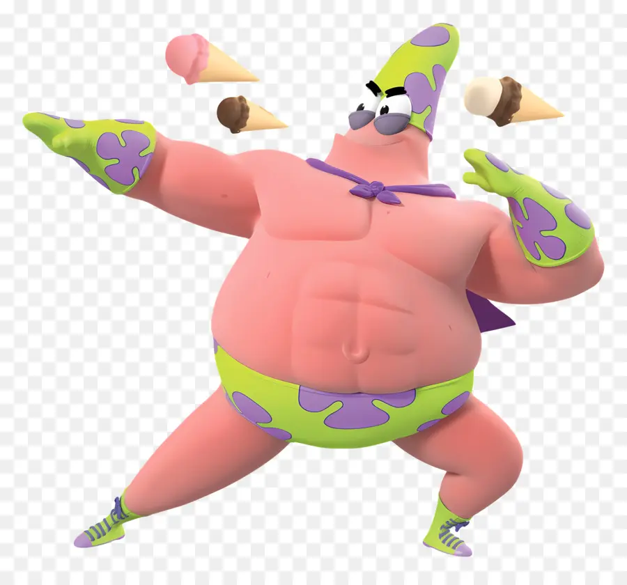 Patrick Star，ซูเปอร์ฮีโร่ปลาดาวสีชมพู PNG