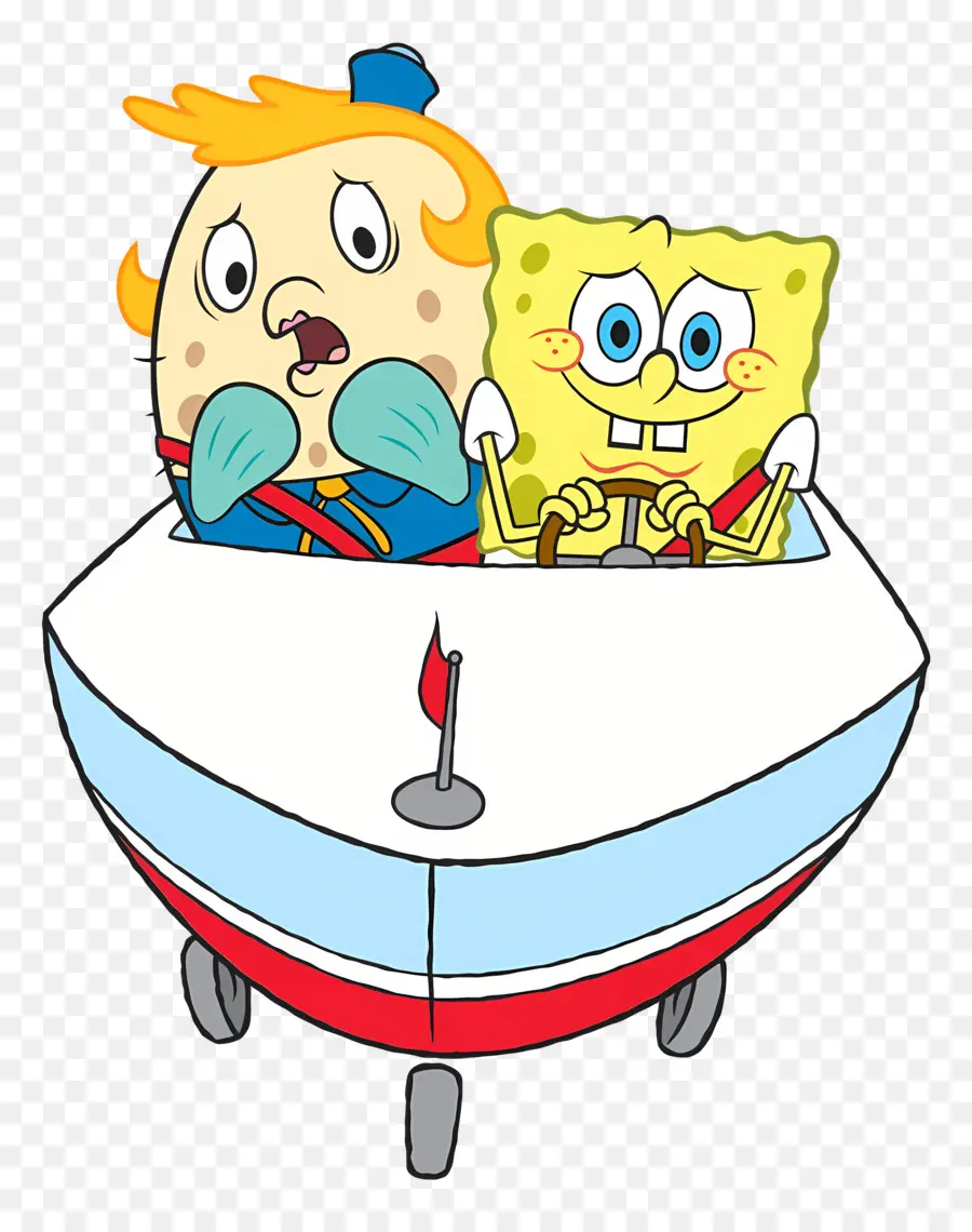 Spongebob，นั่งเรือด้วยตัวละคร PNG