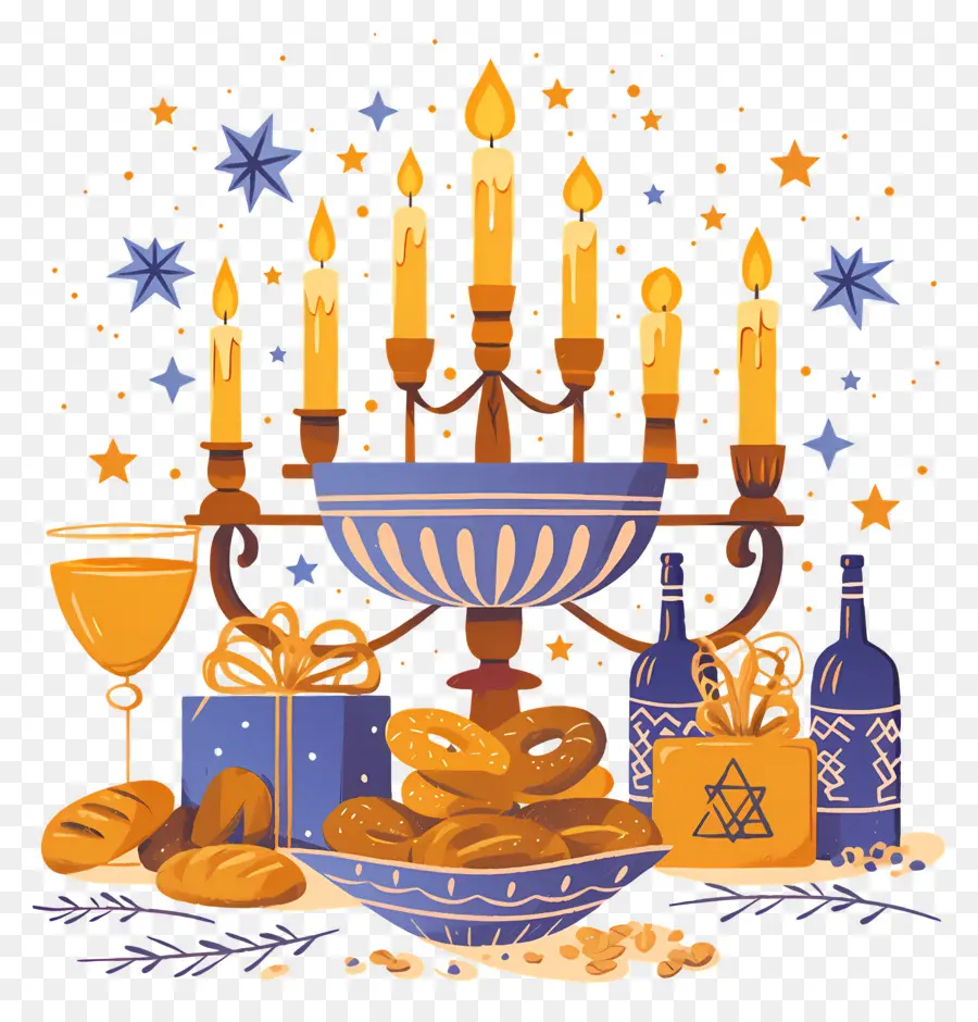 Hanukkah，Hanukkah Menorah และปฏิบัติต่อ PNG