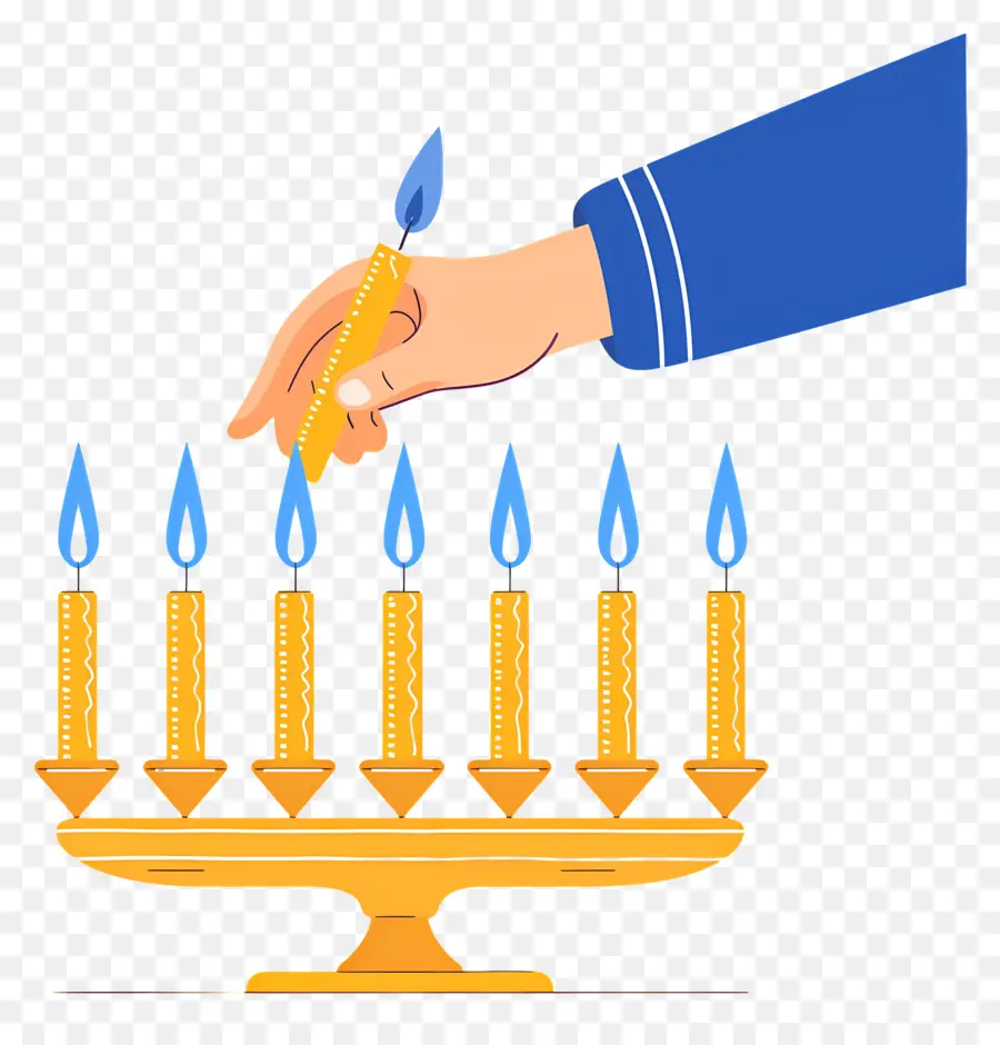 Hanukkah Menorah，แสง Menorah PNG