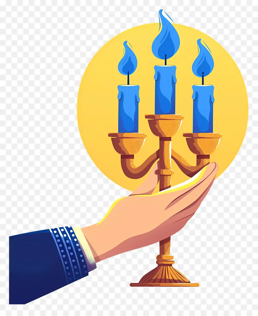 Hanukkah Menorah，เทียน PNG