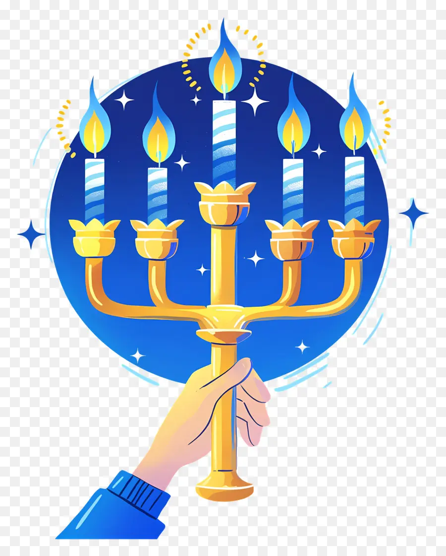 Hanukkah Menorah，เทียน PNG