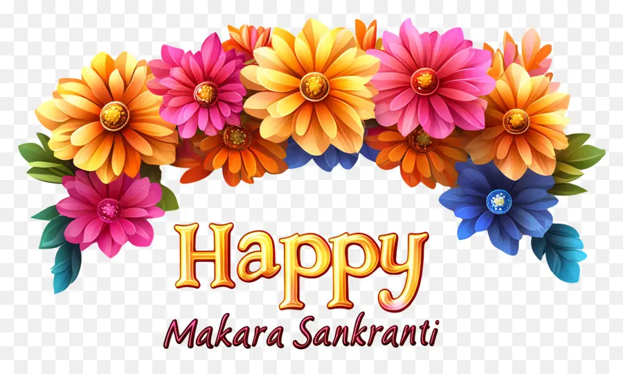 Makar Sankranti，การจัดดอกไม้ PNG