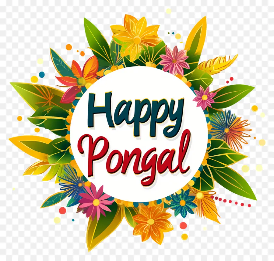 Pongal มีความสุข，พวงหรีด PNG