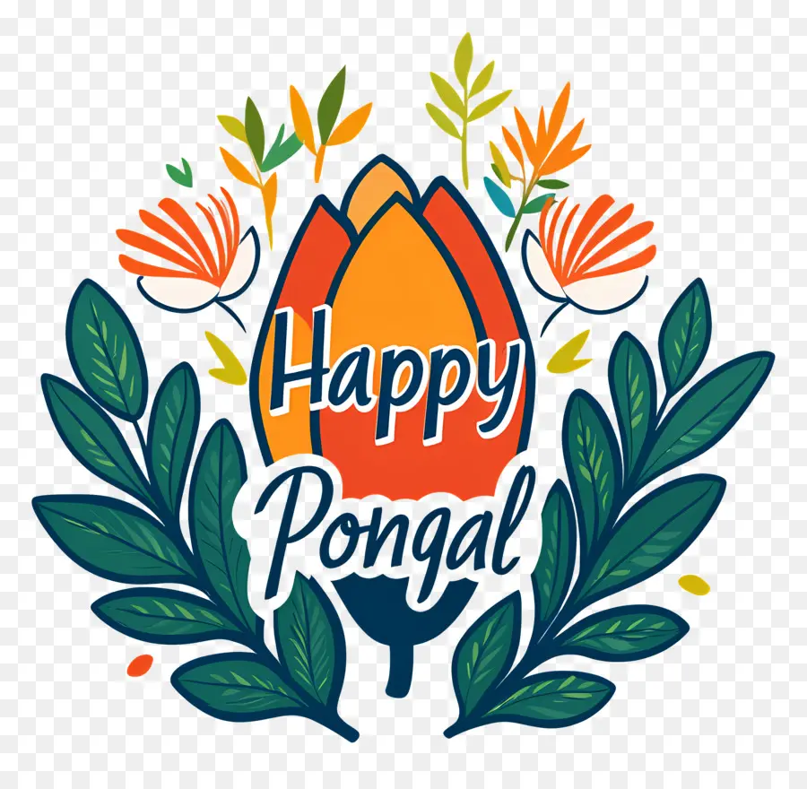 Pongal มีความสุข，การจัดดอกไม้ PNG