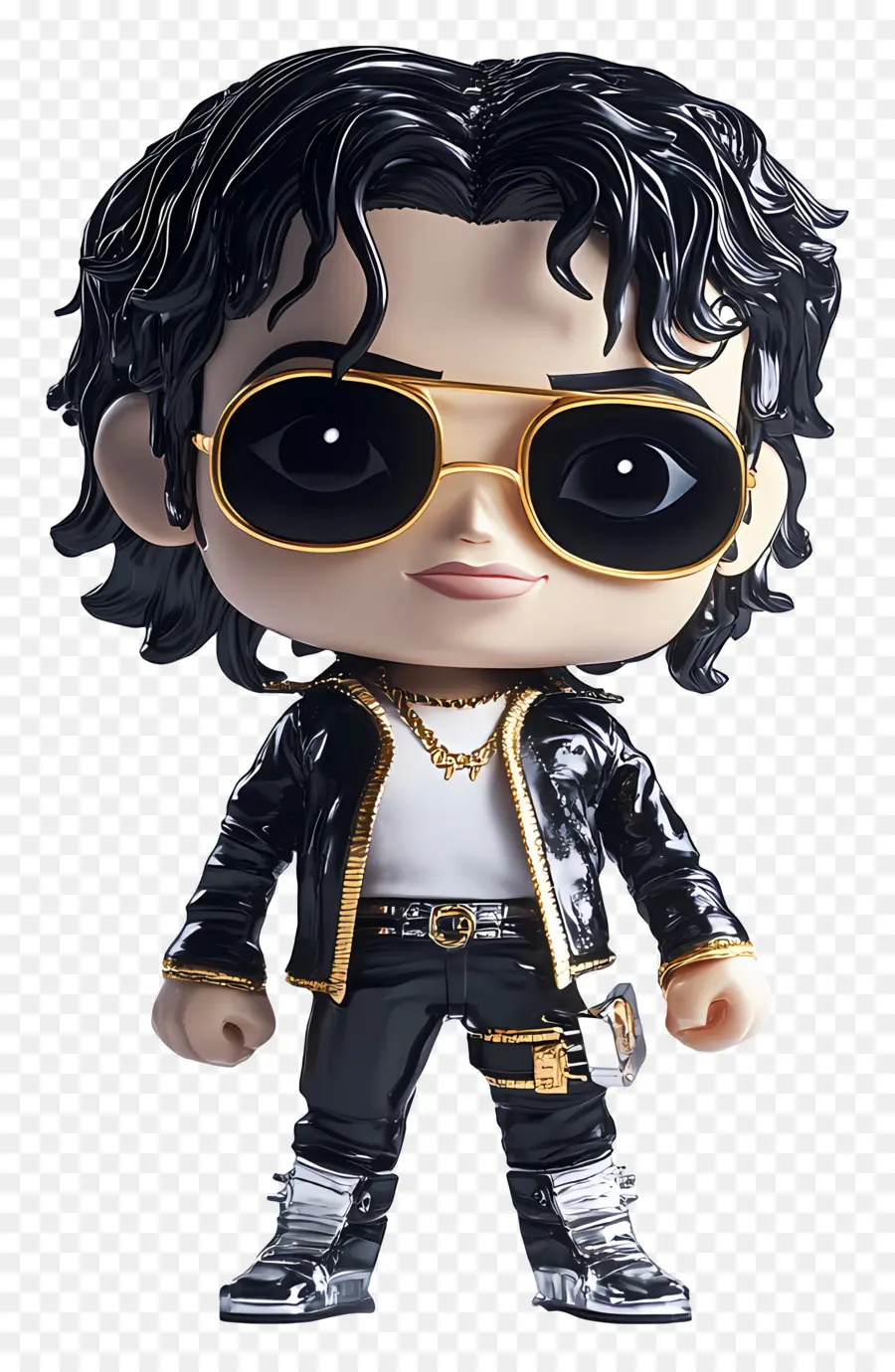 Michael Jackson，ตัวละคร Chibi ด้วยสำเนียงทองคำ PNG