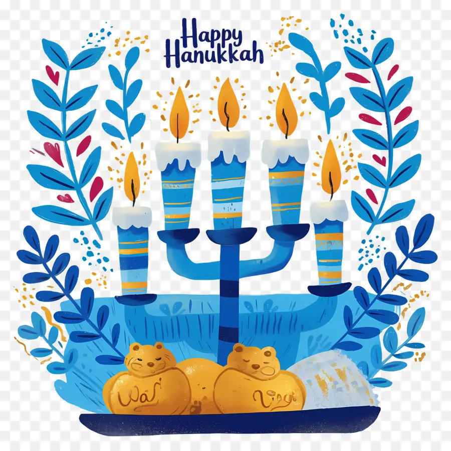 Hanukkah มีความสุข，Hanukkah Menorah PNG