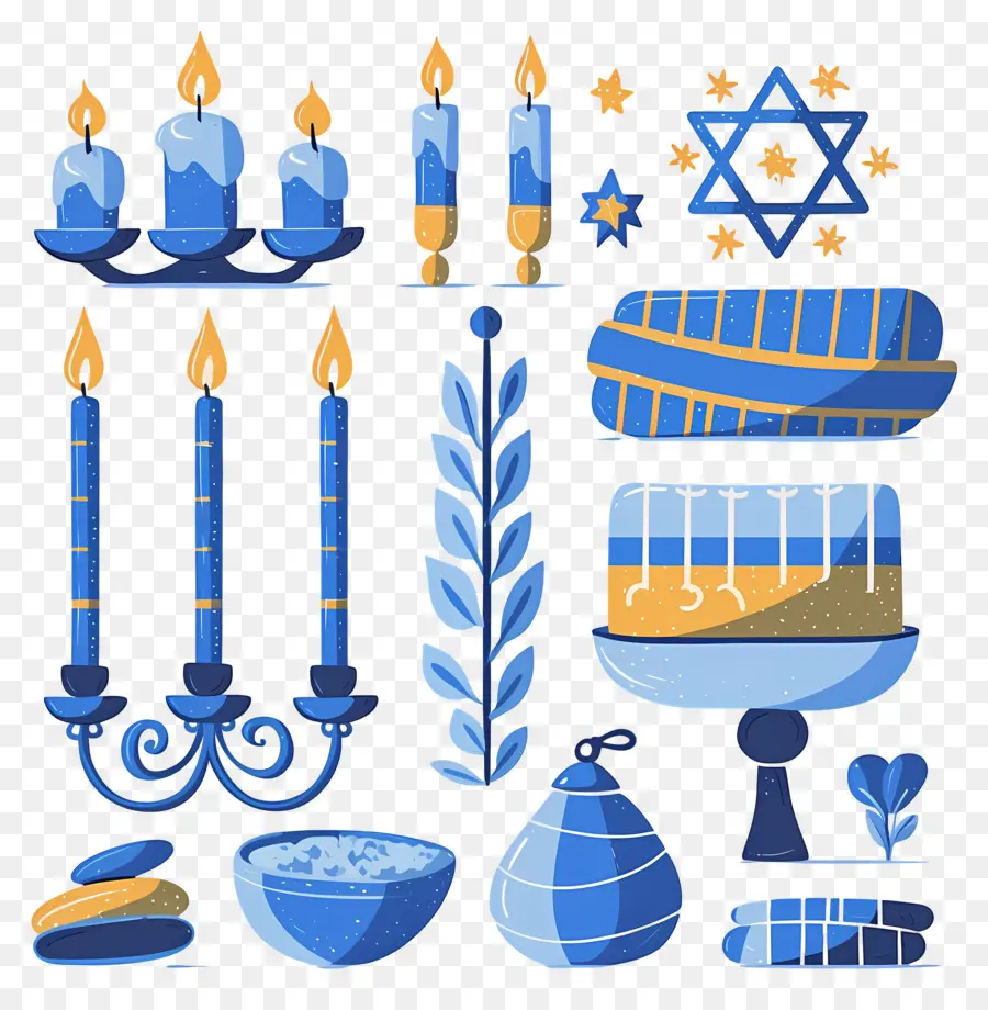 Hanukkah มีความสุข，สัญลักษณ์ Hanukkah PNG