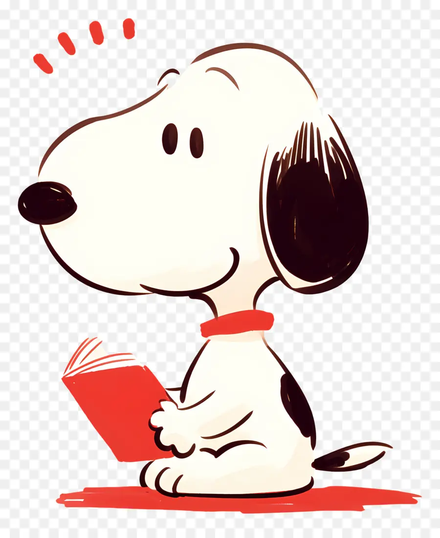 Snoopy Reading Book，สุนัขกับหนังสือ PNG