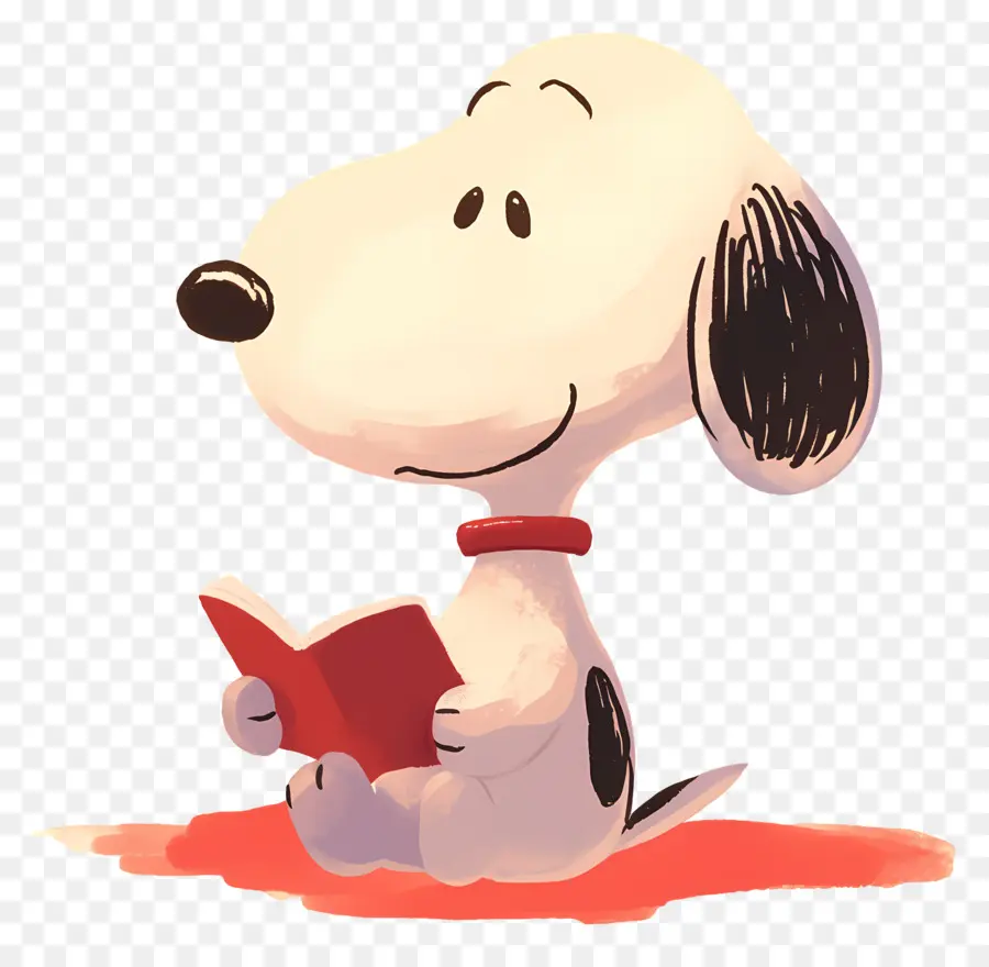 Snoopy Reading Book，สุนัขกับหนังสือ PNG