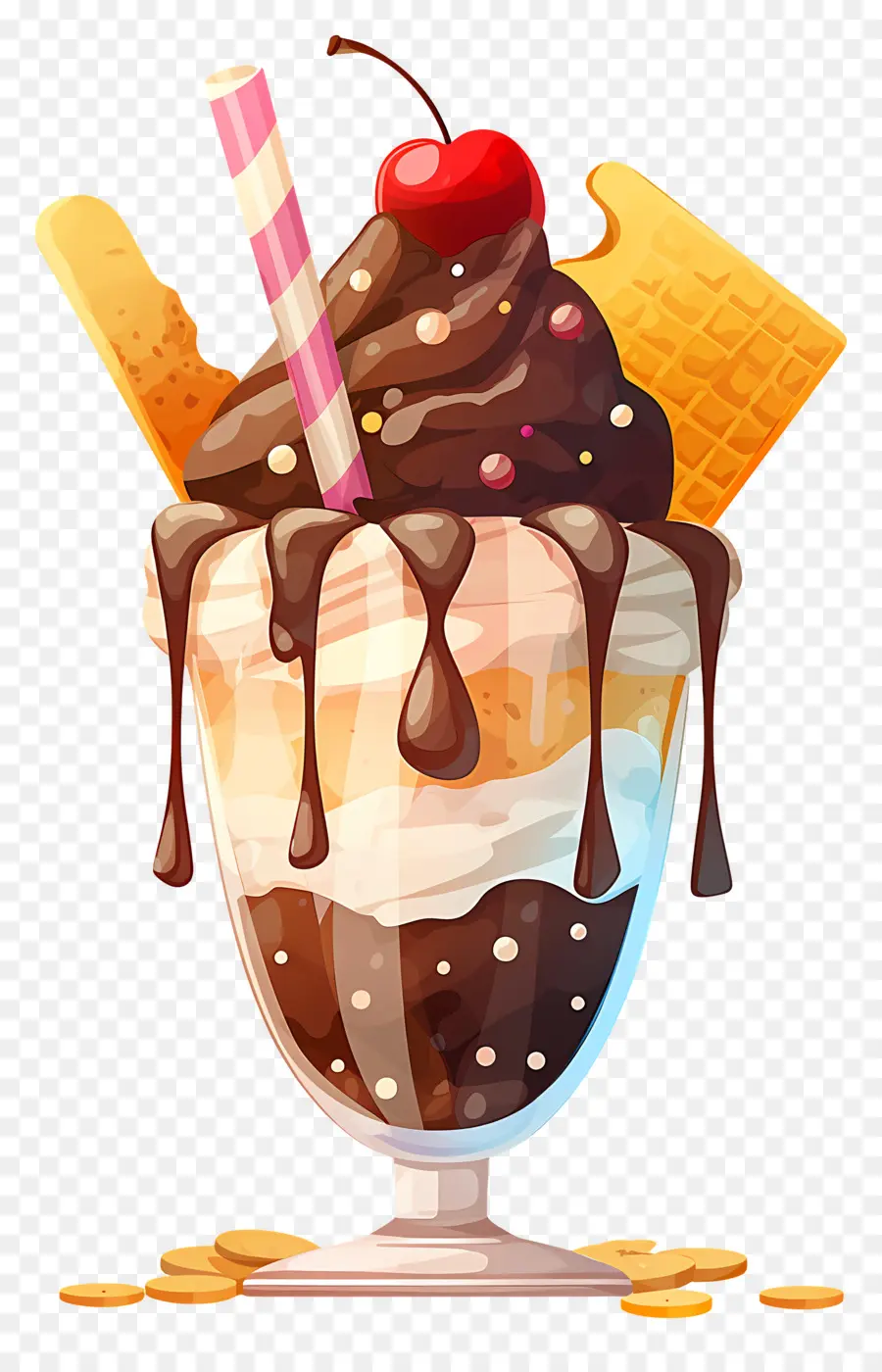 วันซันเดย์แห่งชาติ，ไอศกรีม Sundae PNG