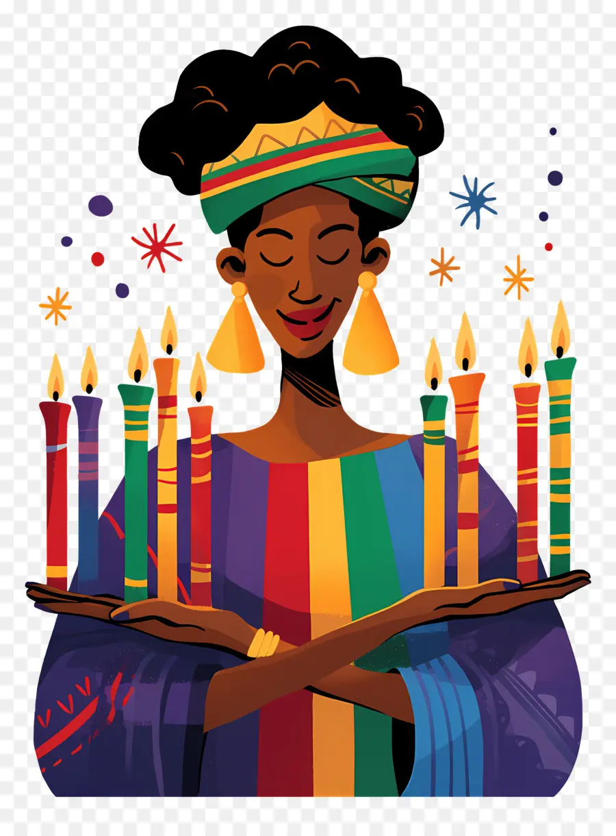 Happy Kwanzaa，เทียน PNG