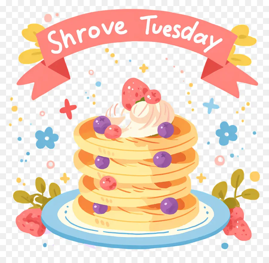 Shrove วันอังคาร，แพนเค้กกับผลไม้ PNG