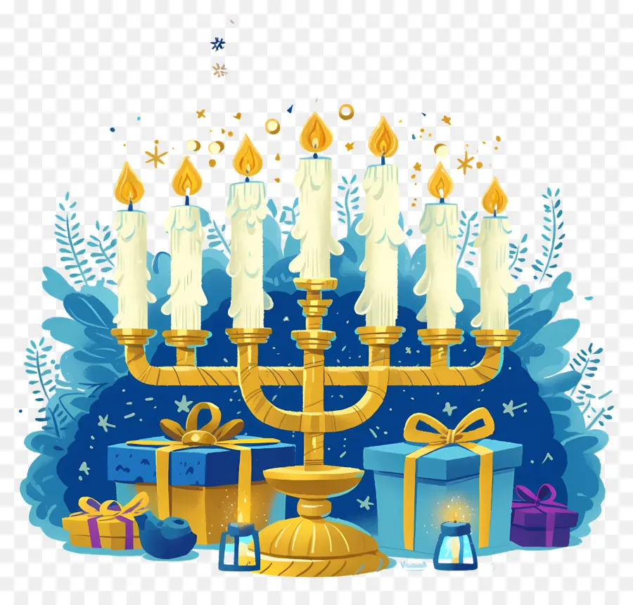 Hanukkah มีความสุข，Hanukkah Menorah PNG