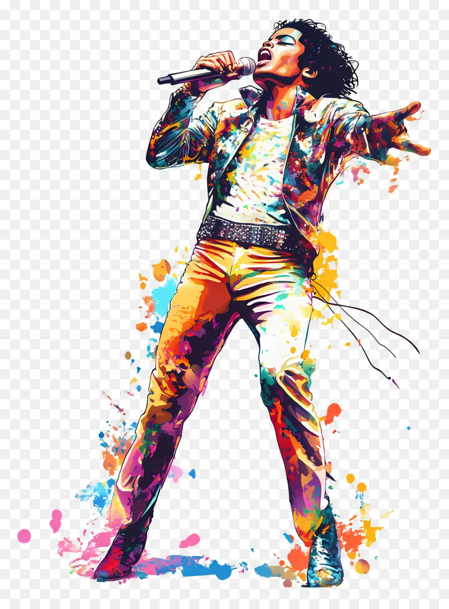 Michael Jackson，นักร้องสีสันสดใส PNG