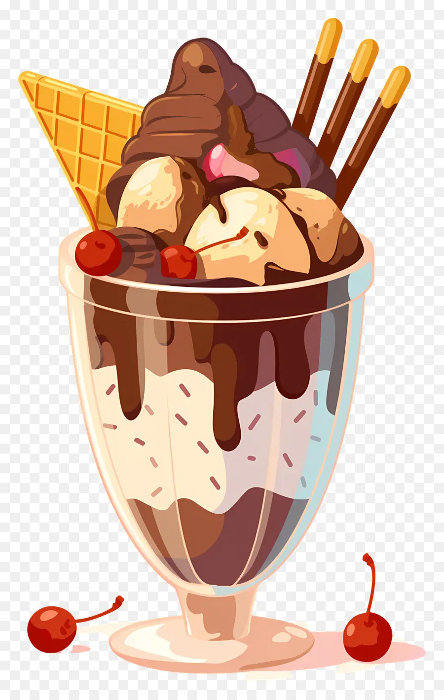 วันซันเดย์แห่งชาติ，ไอศกรีม Sundae PNG