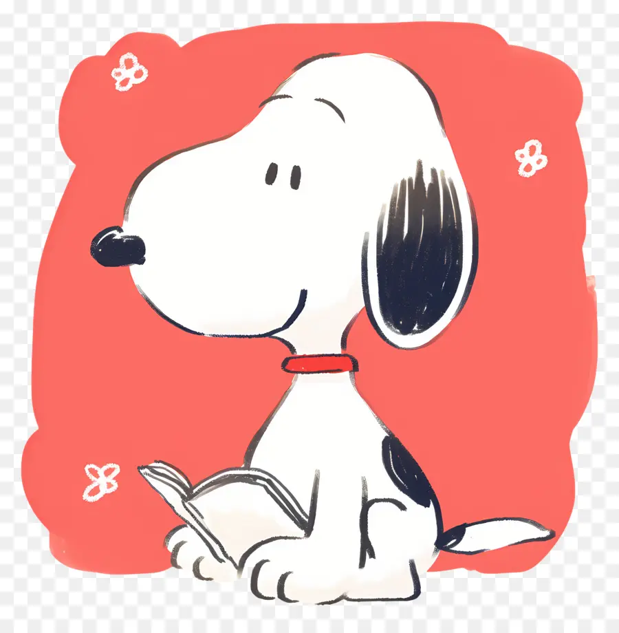 Snoopy Reading Book，สุนัขกับหนังสือ PNG