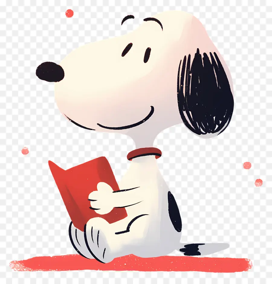 Snoopy Reading Book，สุนัขกับหนังสือ PNG