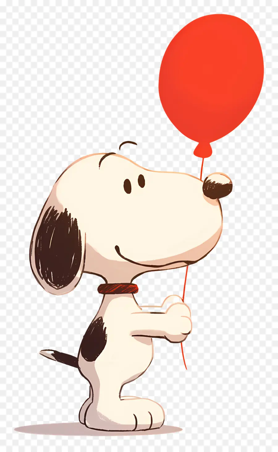 Snoopy ถือบอลลูน，สุนัขการ์ตูนกับบอลลูน PNG