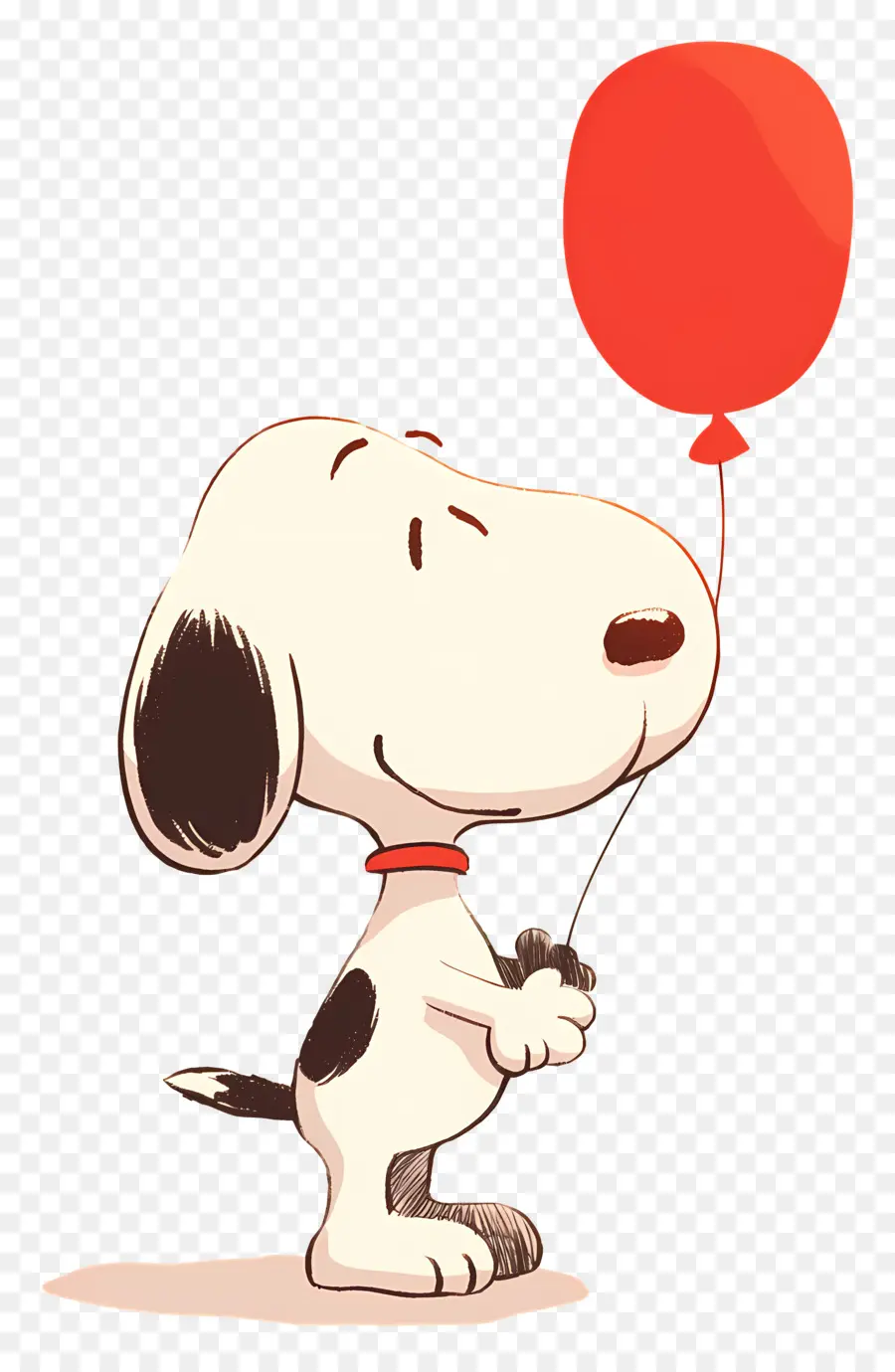 Snoopy ถือบอลลูน，สุนัขการ์ตูนกับบอลลูน PNG