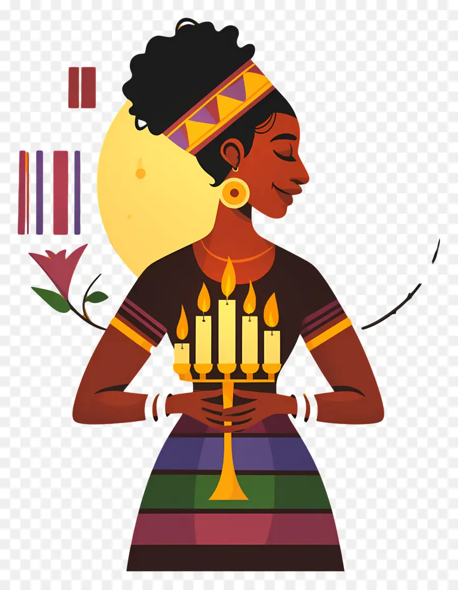 Happy Kwanzaa，เทียน Kwanzaa PNG