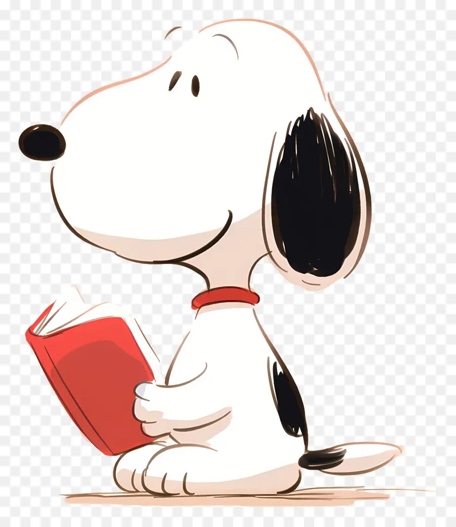 Snoopy Reading Book，สุนัขกับหนังสือ PNG