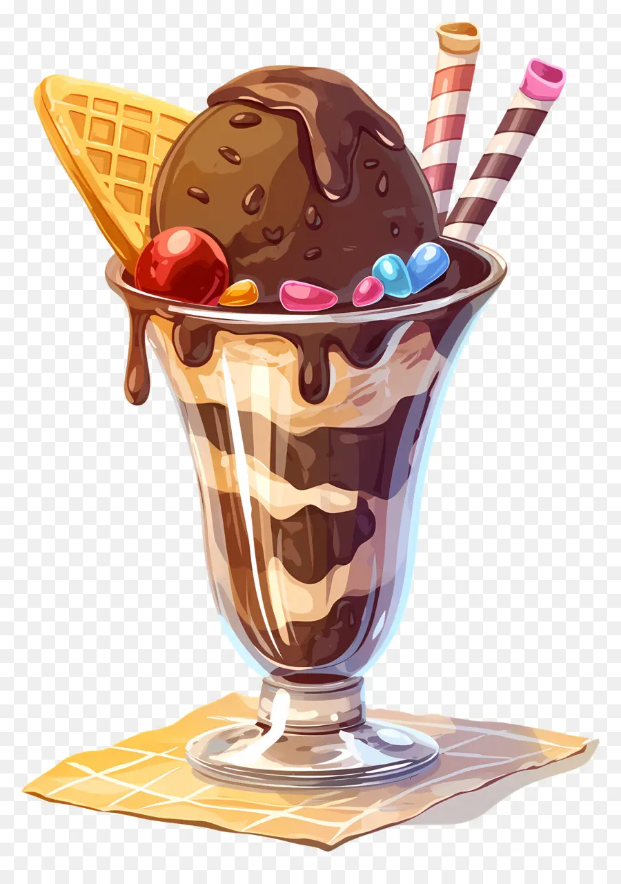 วันซันเดย์แห่งชาติ，ไอศกรีม Sundae PNG