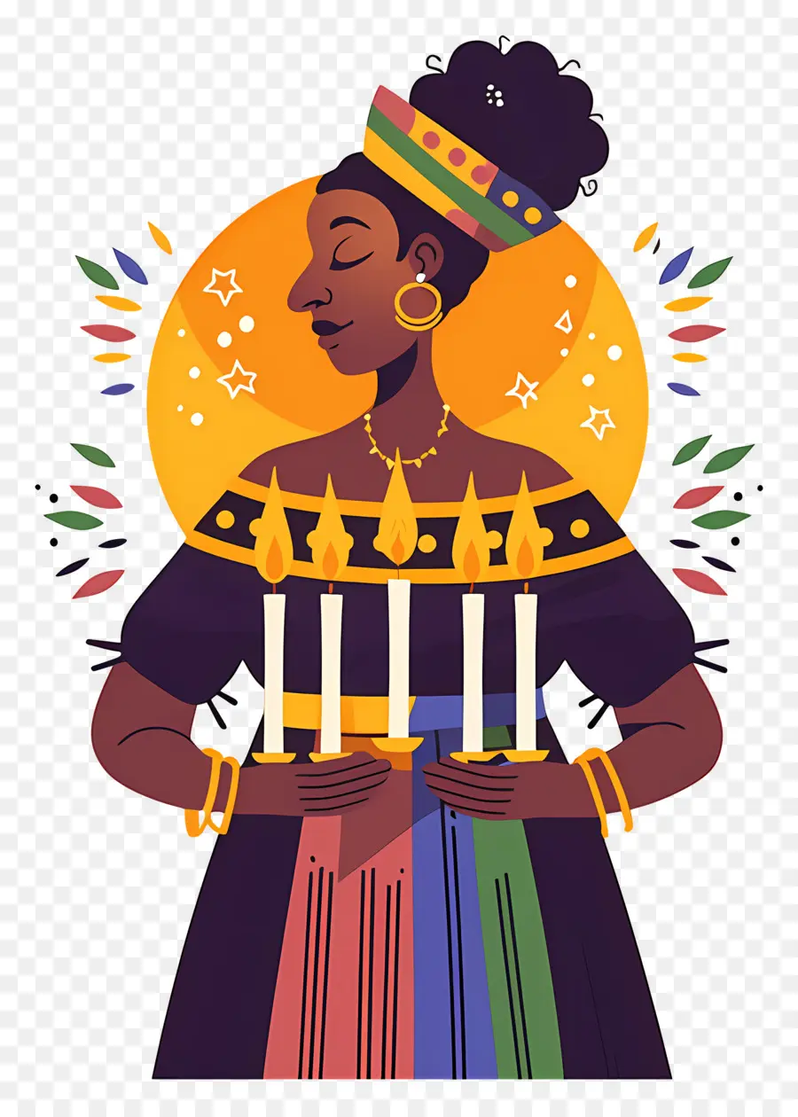 Happy Kwanzaa，เทียน Kwanzaa PNG