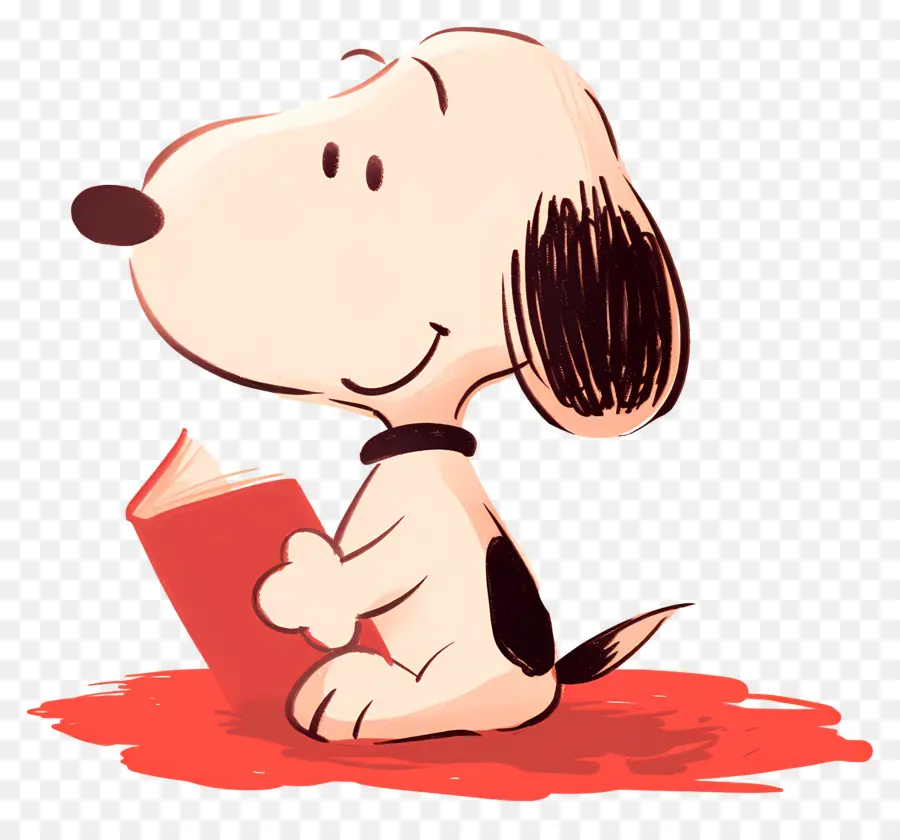 Snoopy Reading Book，สุนัขกับหนังสือ PNG