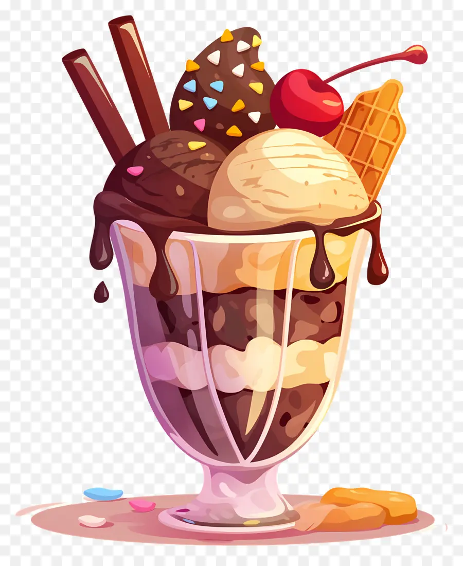 วันซันเดย์แห่งชาติ，ไอศกรีม Sundae PNG