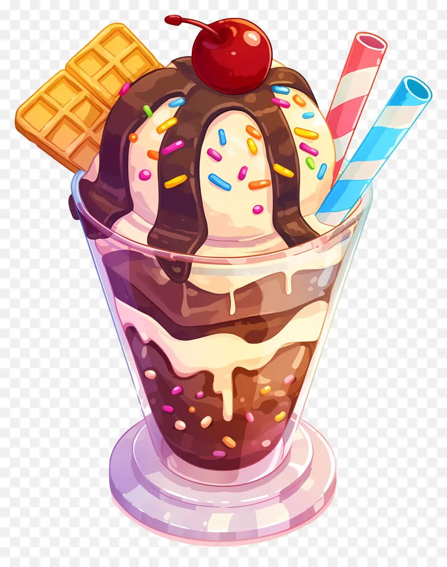 วันซันเดย์แห่งชาติ，ไอศกรีม Sundae PNG