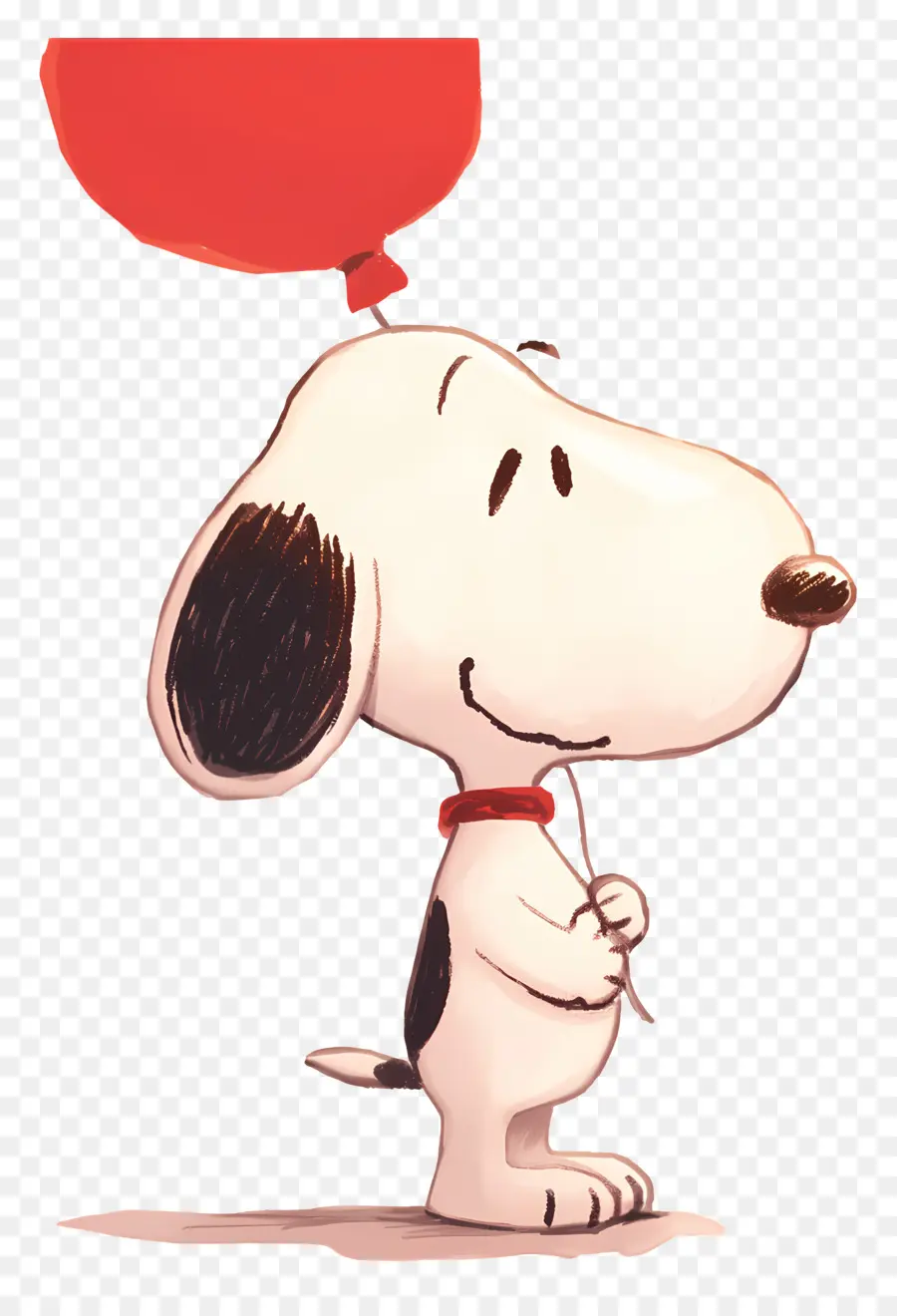 Snoopy ถือบอลลูน，สุนัขการ์ตูน PNG