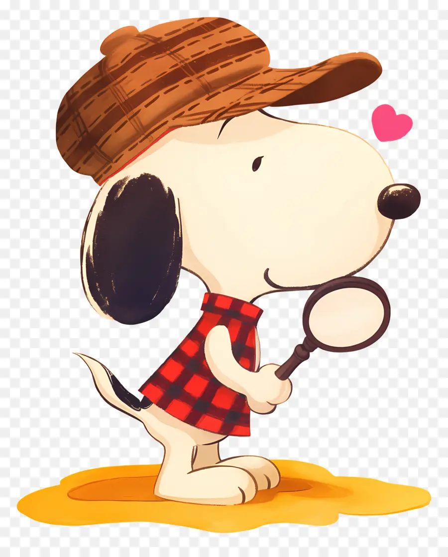 รัก Snoopy，สุนัขที่มีแว่นขยาย PNG