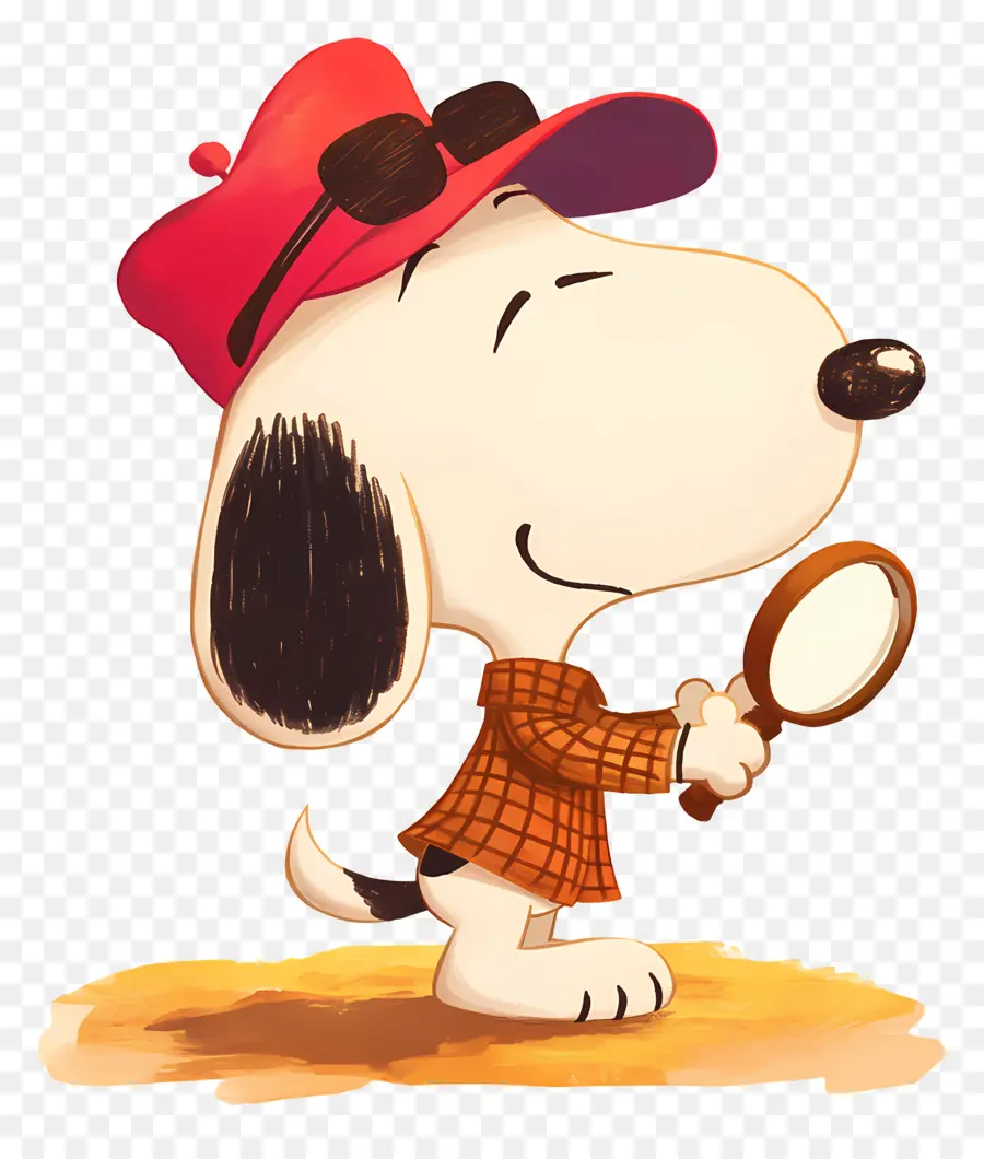 รัก Snoopy，สุนัขที่มีแว่นขยาย PNG