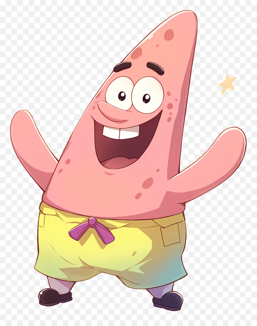 Patrick Star，ตัวละครปลาดาวสีชมพู PNG