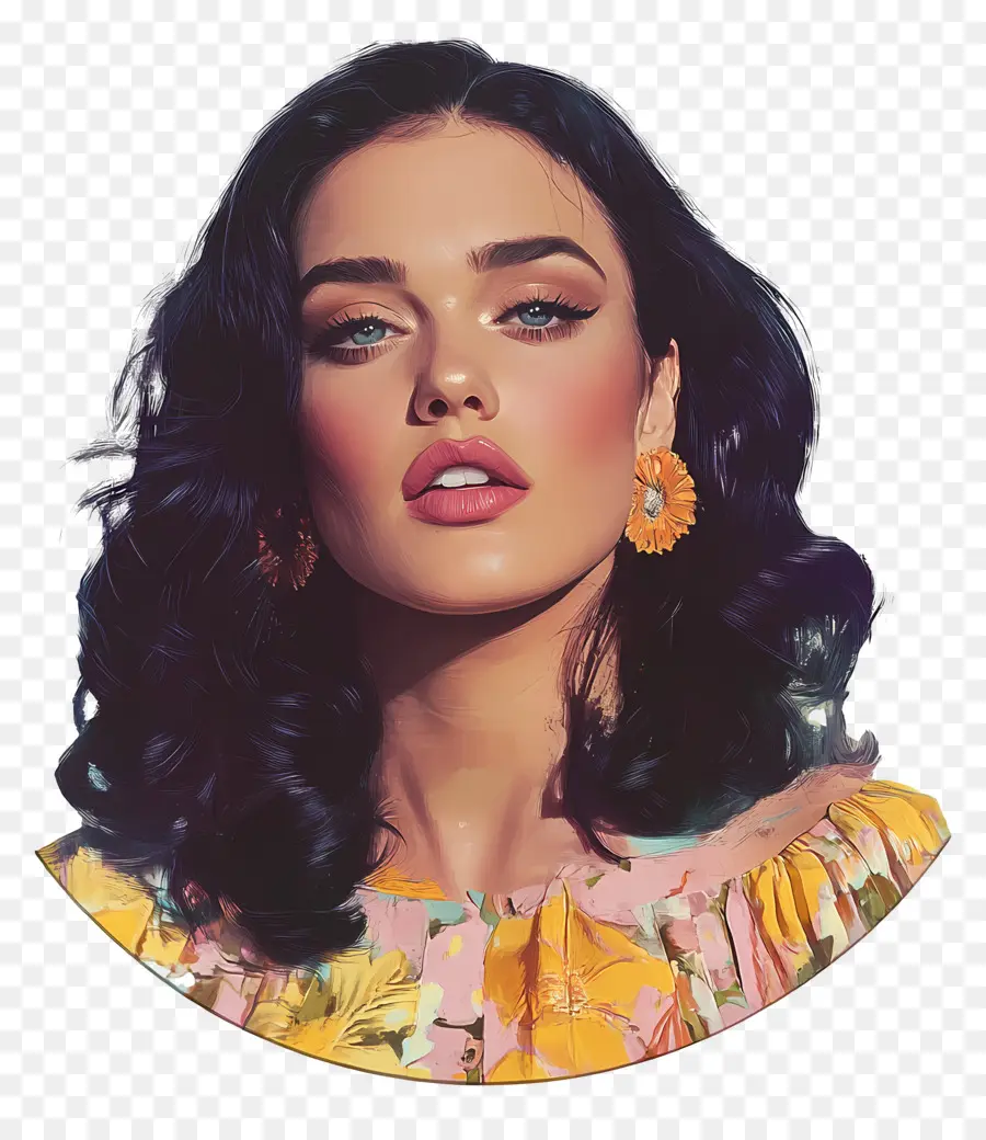 Katy Perry，ผู้หญิงที่มีชุดดอกไม้ PNG