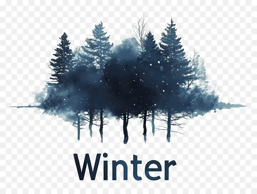 Word Winter，ป่าฤดูหนาว PNG